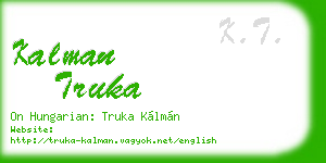 kalman truka business card