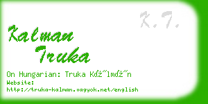 kalman truka business card